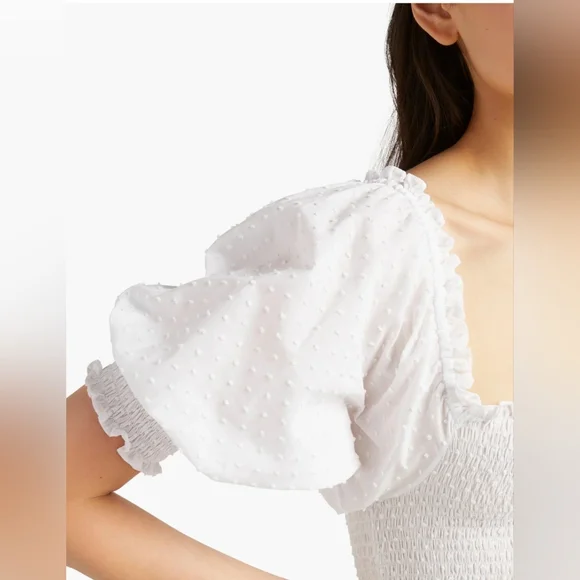 Hill House The Athena Nap Dress in Sheer White Swiss Dot - Picture 7 of 11